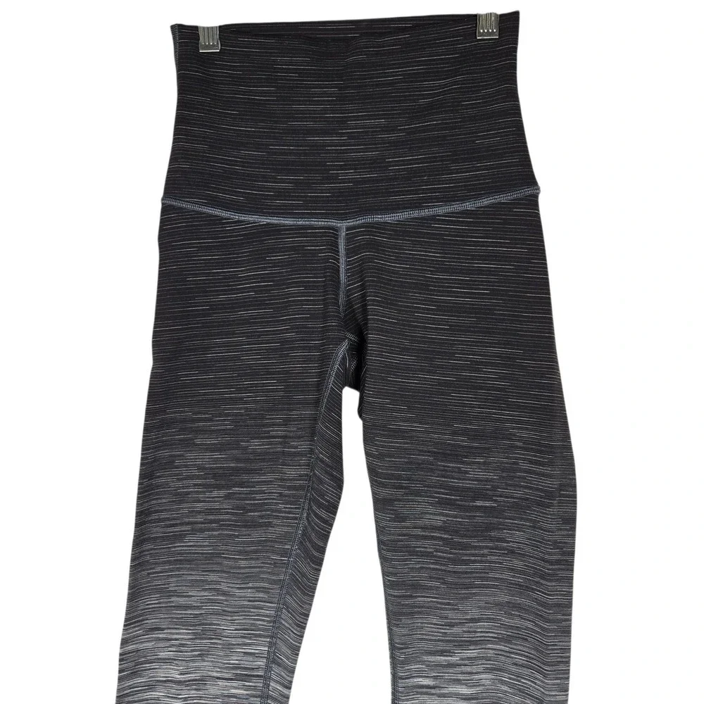 Lululemon Wunder Under High Rise Leggings 4 Space Dye Ombré Black Gray‎ 33